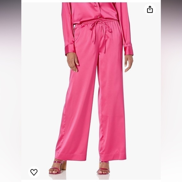 Porsha Williams The Drop Hot Pink Satin two piece co ord set power pantsuit - Picture 14 of 16